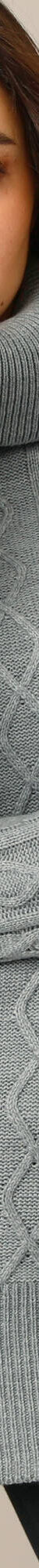 Pull tunique torsadé à col roulé (gris chiné) Pull tunique torsadé à col roulé (gris chiné)